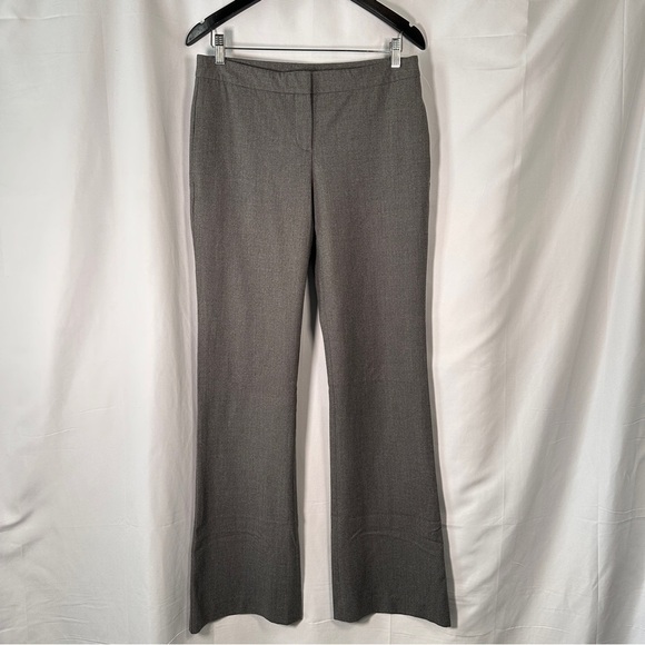 Theory Wool Blend Bootcut Pants Quiet Luxury Minimalist Tailored Gray Size 8 - Picture 8 of 17